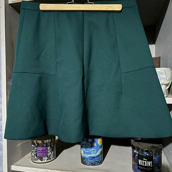 J Crew mini flair skirt green size 2 - Picture 5 of 6
